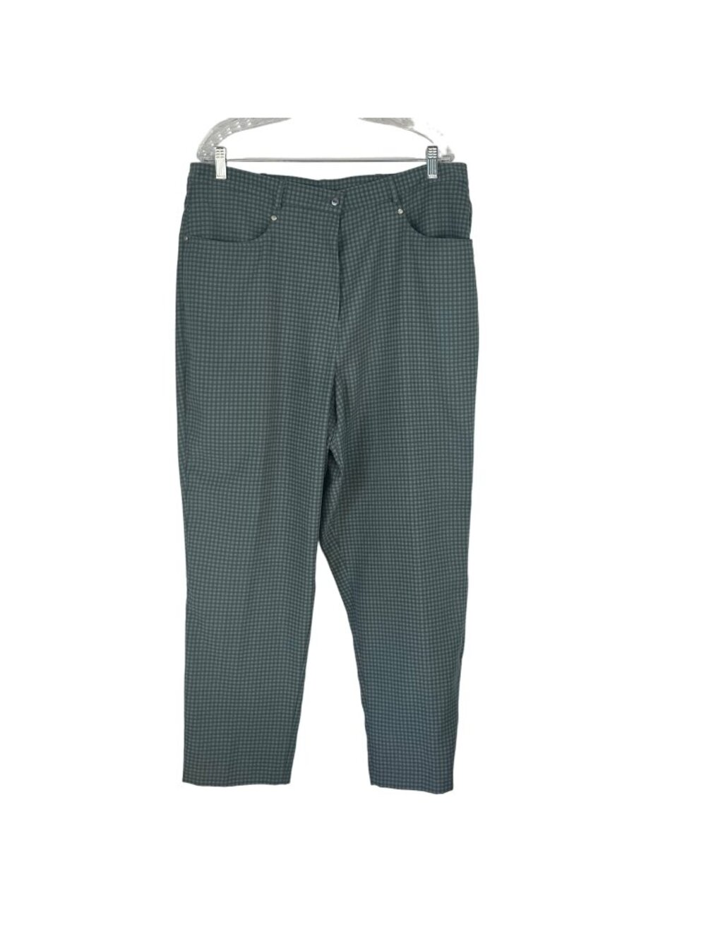 Nygard TanJay Checked Weekender Pants Womens 18 Green New